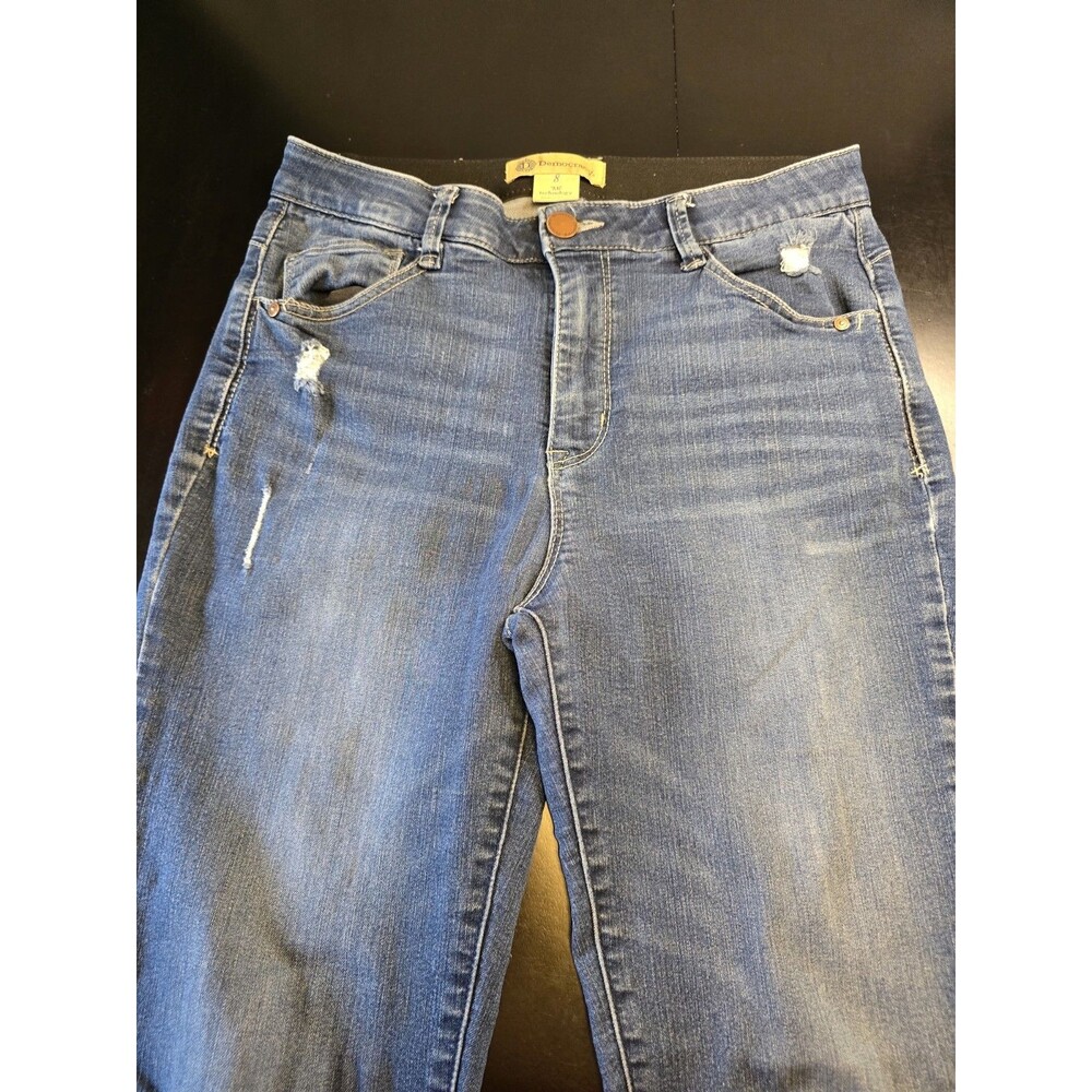 Democracy "Ab"solution Skinny Jeans Women's Size 8 Distressed Blue Denim